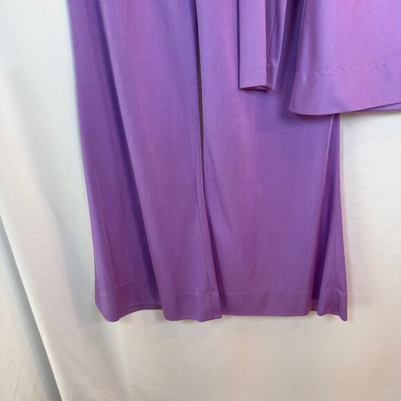 Y2K Vintage Lavender Bell Bottom Pantsuit – Manning Silver Disco Set XS/S - Picture 5 of 10